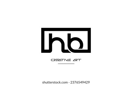 BH, HB, B, H abstract letters logo monogram