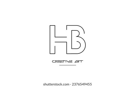 BH, HB, B, H abstrakte Buchstaben Logo-Monogramm