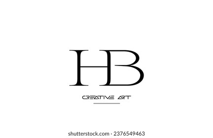 BH, HB, B, H abstract letters logo monogram