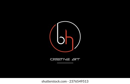 BH, HB, B, H abstrakte Buchstaben Logo-Monogramm