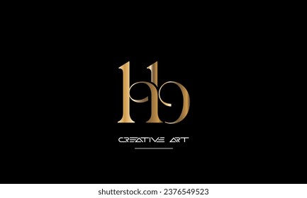 BH, HB, B, H abstract letters logo monogram