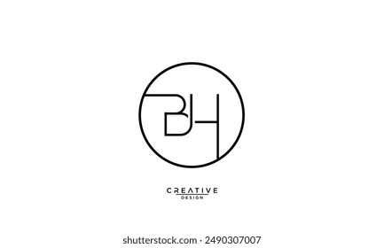 BH, HB, B, H, Abstrakte Buchstaben Logo-Monogramm