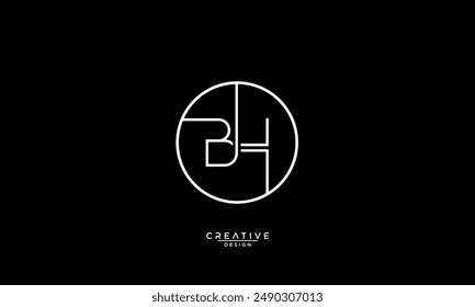 BH, HB, B, H, Abstrakte Buchstaben Logo-Monogramm