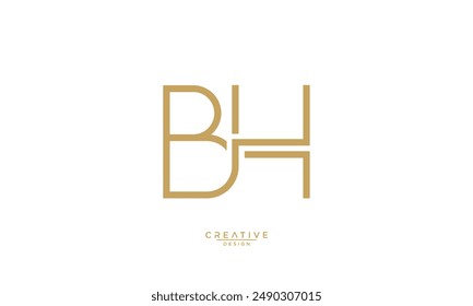 BH, HB, B, H, Abstract Letters Logo Monogram