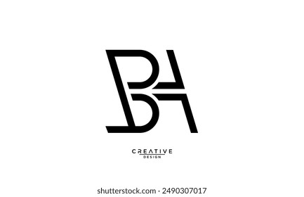 BH, HB, B, H, Abstrakte Buchstaben Logo-Monogramm
