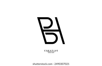 BH, HB, B, H, Abstract Letters Logo Monogram