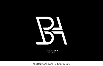 BH, HB, B, H, Abstrakte Buchstaben Logo-Monogramm