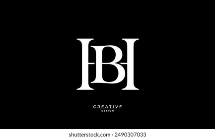 BH, HB, B, H, Letras Abstractas Logo Monograma