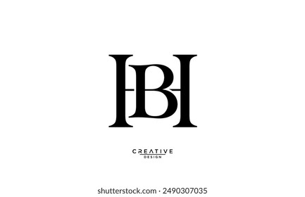 BH, HB, B, H, Abstract Letters Logo Monogram