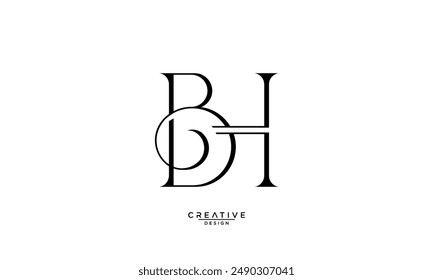 BH, HB, B, H, Abstract Letters Logo Monogram