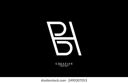 BH, HB, B, H, Abstrakte Buchstaben Logo-Monogramm