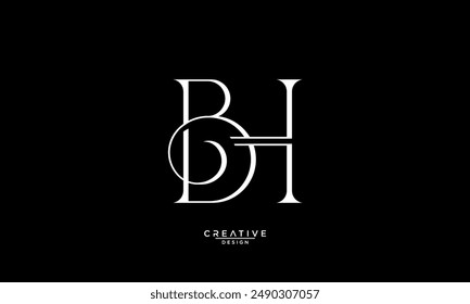 BH, HB, B, H, Abstrakte Buchstaben Logo-Monogramm