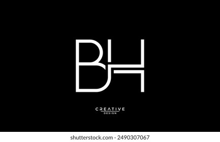 BH, HB, B, H, Abstrakte Buchstaben Logo-Monogramm