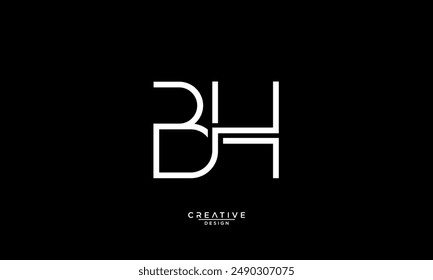 BH, HB, B, H, Abstrakte Buchstaben Logo-Monogramm