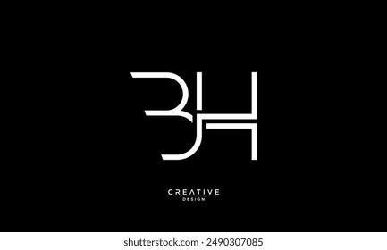 BH, HB, B, H, Abstrakte Buchstaben Logo-Monogramm