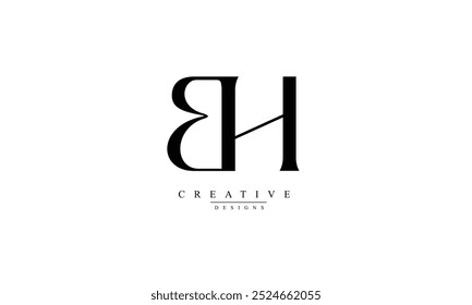 BH HB B H abstrakte Vektor Logo Monogramm Vorlage