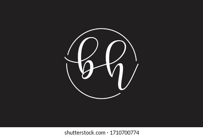 bh oder hb und b, h Logodesign für Anfangsbuchstaben, Vorlage für die Vektorillustration