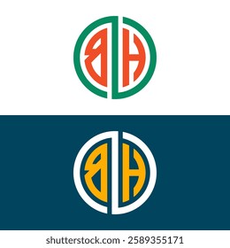 BH HB letter logo set design