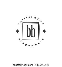 BH Initial beauty monogram logo vector