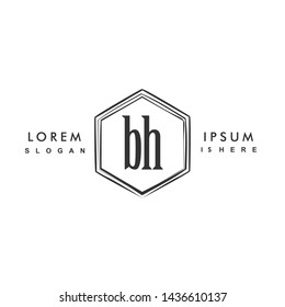 BH Initial beauty monogram logo vector