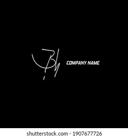 Bh initial handwriting 
Bh handwritten logo for identity