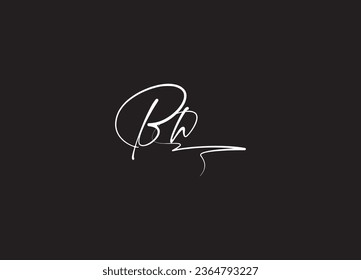 BH initial handwriting letter logo design and minimalist logo
