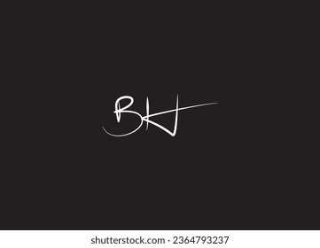 BH-Logo-Design mit anfänglicher Handschrift und minimalistisches Logo