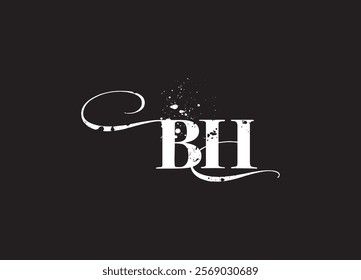 BH initial letter logo design and minimalist logo
