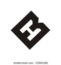 BH initial letter logo design template vector
