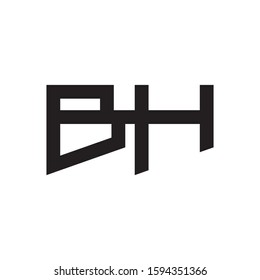 BH initial letter logo template vector icon design
