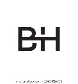 BH initial letter logo template vector icon design