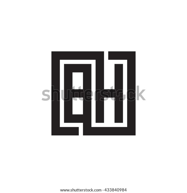 Bh Initial Letters Looping Linked Square Stock Vector (Royalty Free ...