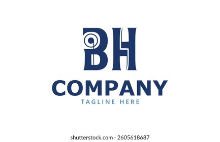 BH initial logo design and letter logo design