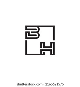 BH-Logo-Anfangsbuchstaben in hochwertigem professionellem Design, die gut auf allen Printmedien drucken können
