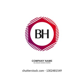 BH initial logo template vector