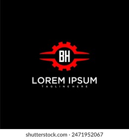 BH initial monogram for automotive logo design vector
