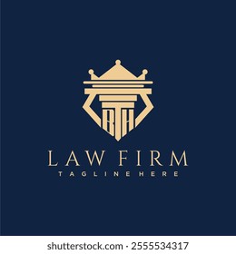 BH initial monogram logo for lawfirm vector design