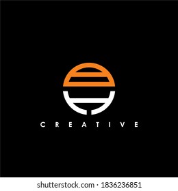 Ilustración de vectores de plantilla de diseño de logotipo inicial de la letra BH	
