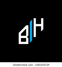 Diseño creativo del logotipo de la letra BH con gráfico vectorial