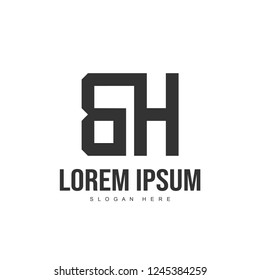BH Letter logo design. Initial letter logo template design