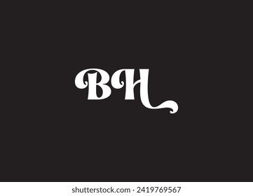 BH LETTER LOGO DESIGN AND INITIAL LOGO