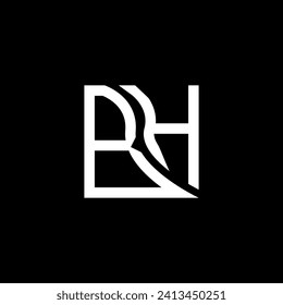 BH Brief Logo Vektordesign, BH einfach und modern Logo. BH luxuriöses Alphabet-Design  