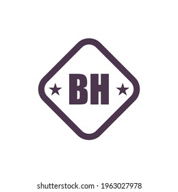 BH Letter Logo Vector Illustration. Logo Initial Design Concept.
