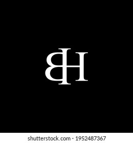 BH-Briefmarke Monogramm Logo Vektorsymbol
