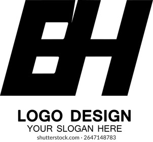 BH letter minimalist logo design collection. logo vector