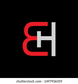 BH Letter monogram with abstrac concept style design