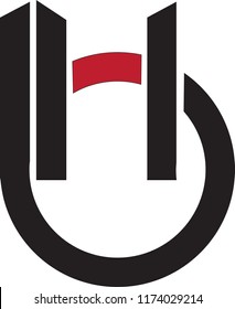 BH letter vector logo