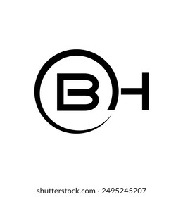 BH Letter Vektorgrafik Logo Design