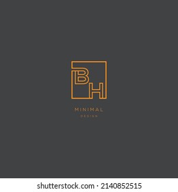 BH Logo Design Vorlage Vektorgrafik-Branding-Element.