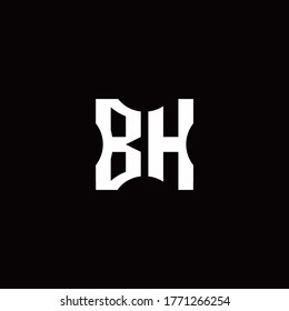 BH-Logo-Monografie mit Design-Vorlage für Schnittelemente